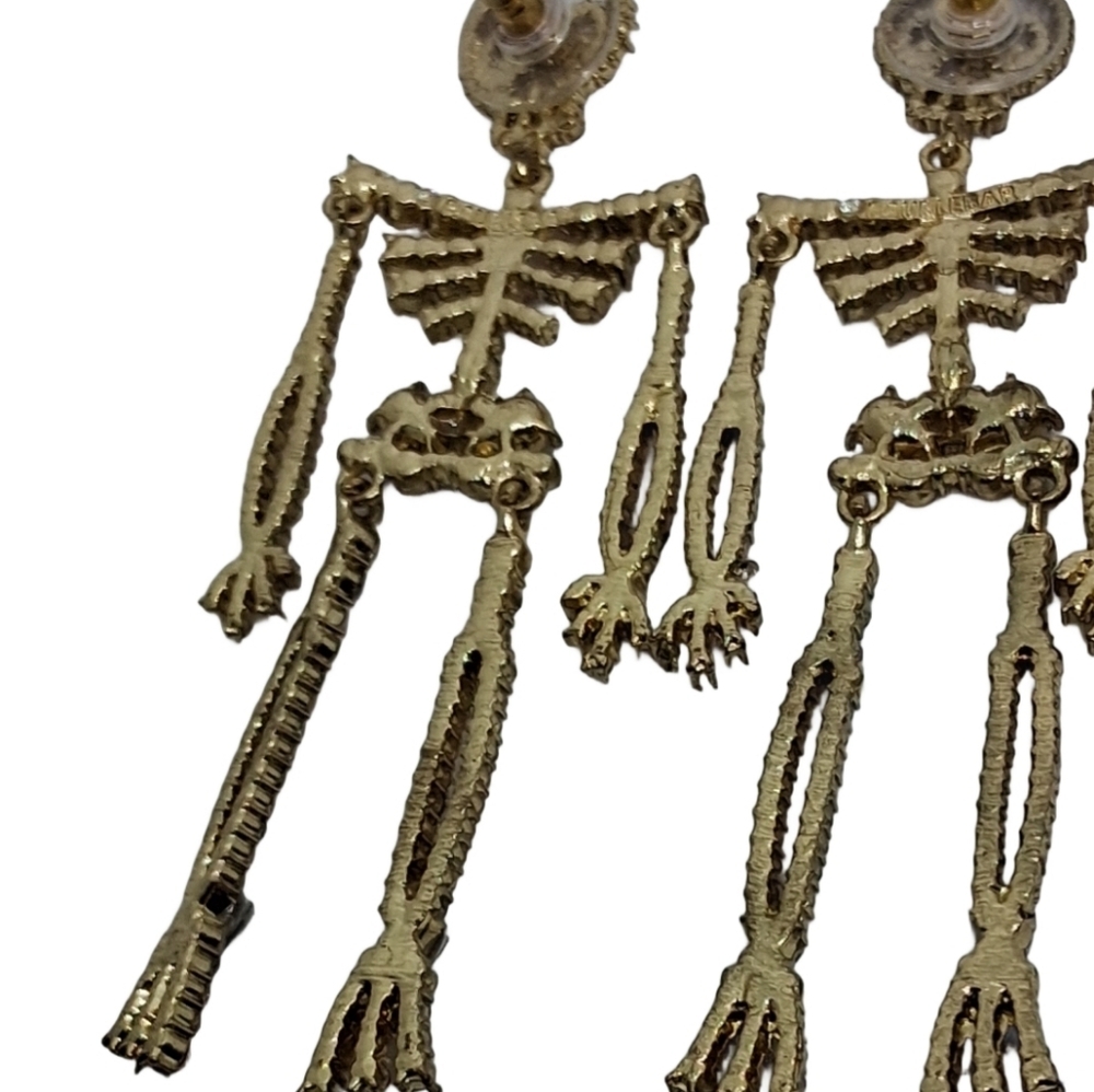 Dazzling Rhinestone Skeleton Dangle Earrings - St… - image 6